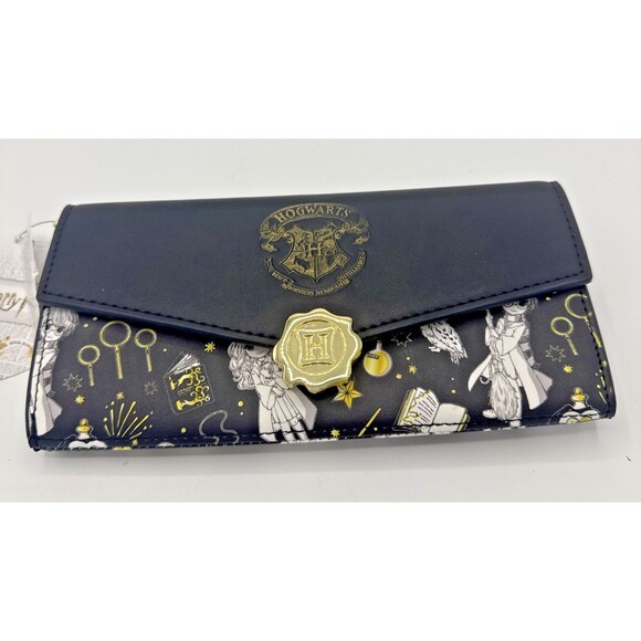 Loungefly Harry Potter Hogwarts Wizarding World  Magical Elements AOP Wallet NEW - Picture 4 of 12